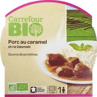 Porc au caramel et riz basmati