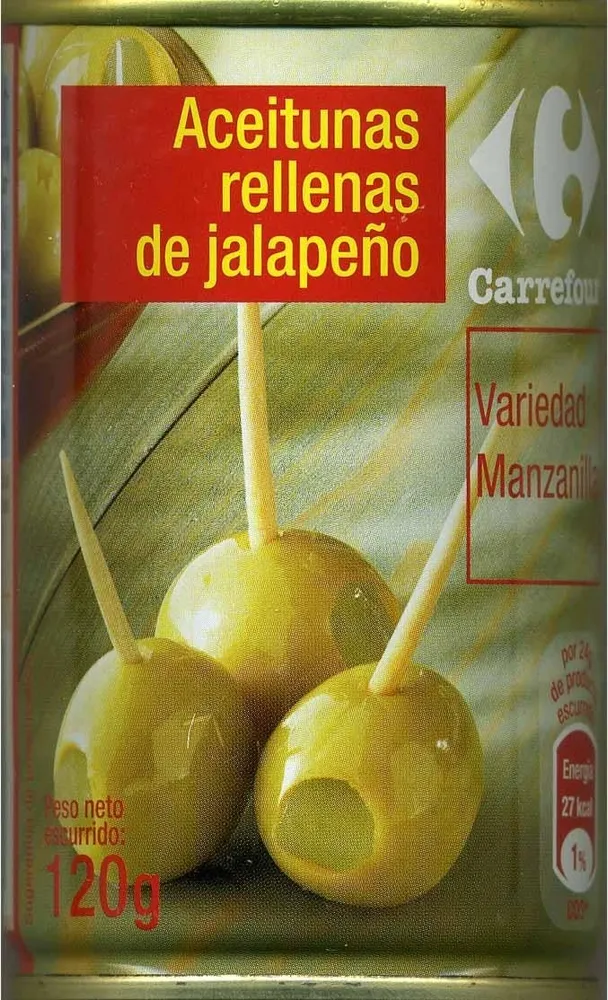 Aceitunas verdes rellenas de jalapeño