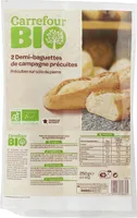 Demi-baguette De Campagne Pre-cuites x2 - 250g