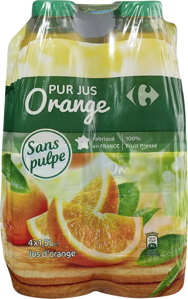 Jus d'orange 100% pur fruit pressé PROMO : 30%