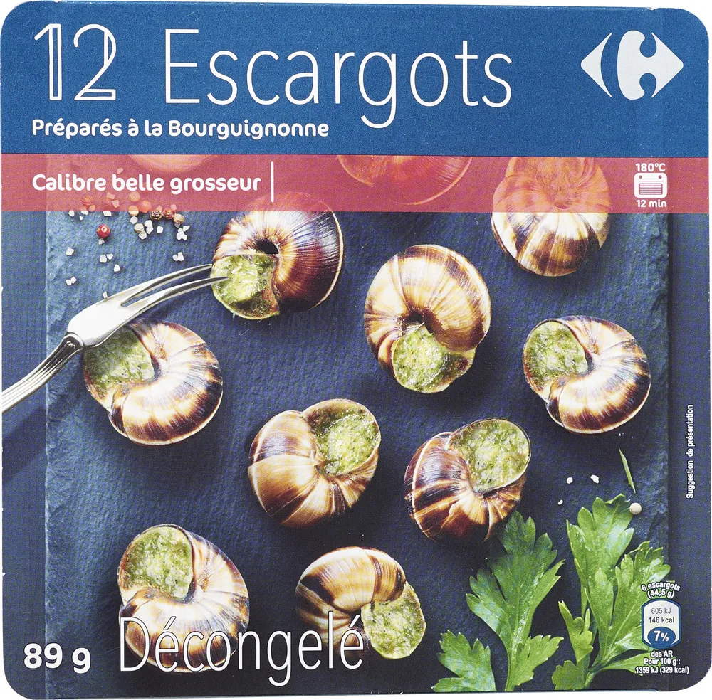 12 Escargots Recette à la Bourguignonne
