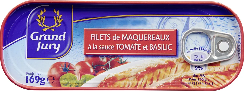 Filets de maquereaux Tomate et Basilic