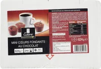 Mini cœurs fondants au chocolat