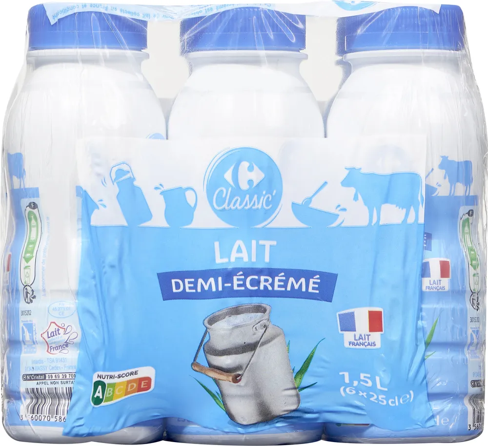 Lait DEMI-ÉCRÉMÉ