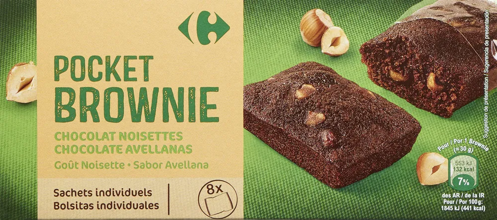 Brownie pocket chocolat et noisettes