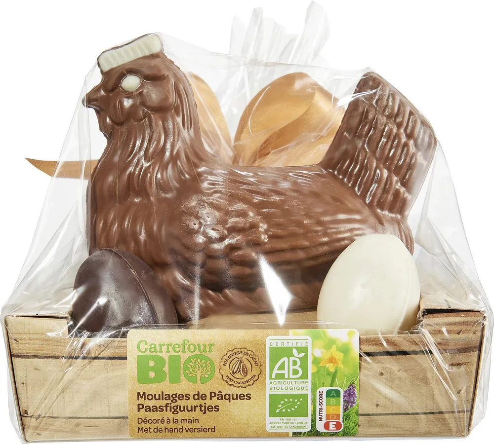 Moulages de Pâques Chocolat pur beurre de cacao Bio