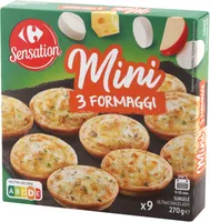 Mini pizzas tres quesos