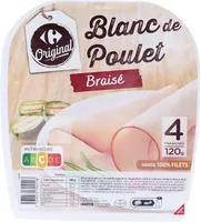 Blanc de poulet braisé