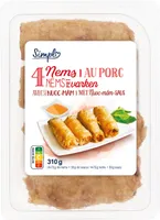 4 Nems au porc avec sauce nuoc-mâm