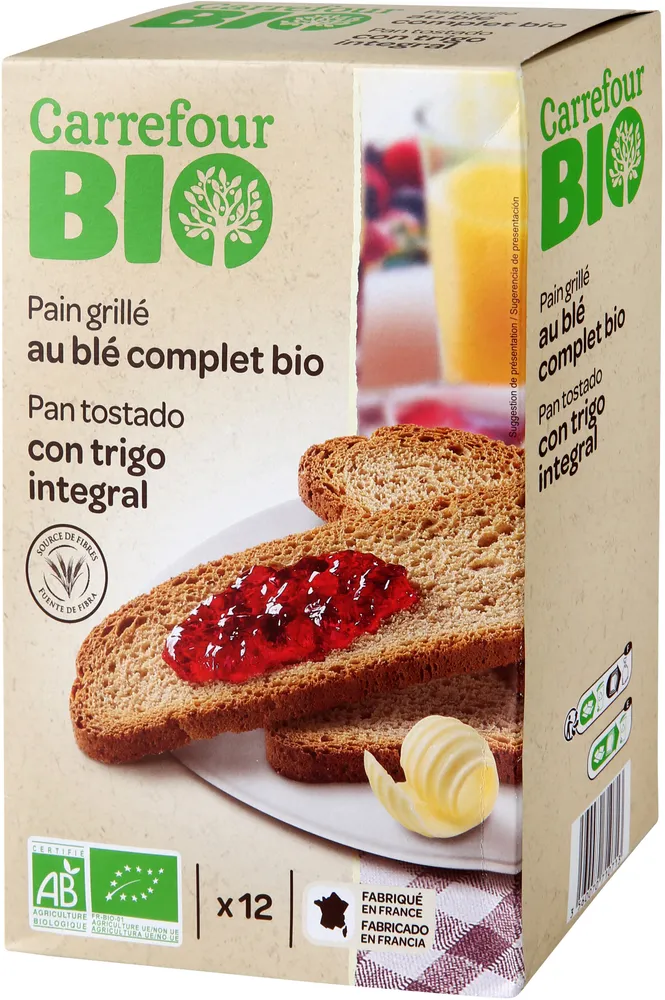 Pan tostado integral