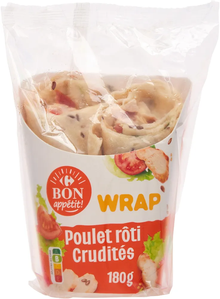 WRAP Poulet rôti Crudités