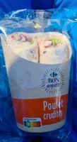 Wrap poulet crudités