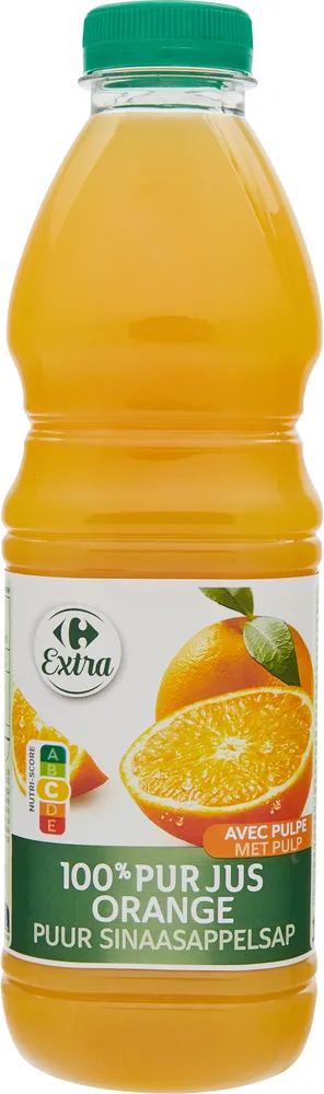 100% pur jus orange avec pulpe