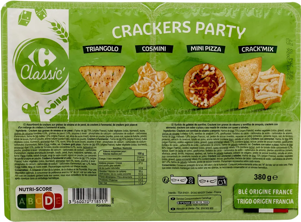 Crackers Party Triangolo Cosmini Mini pizza Crack'mix