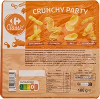 CRUNCHY PARTY Goût emmental Goût bacon Salé À la cacahuète