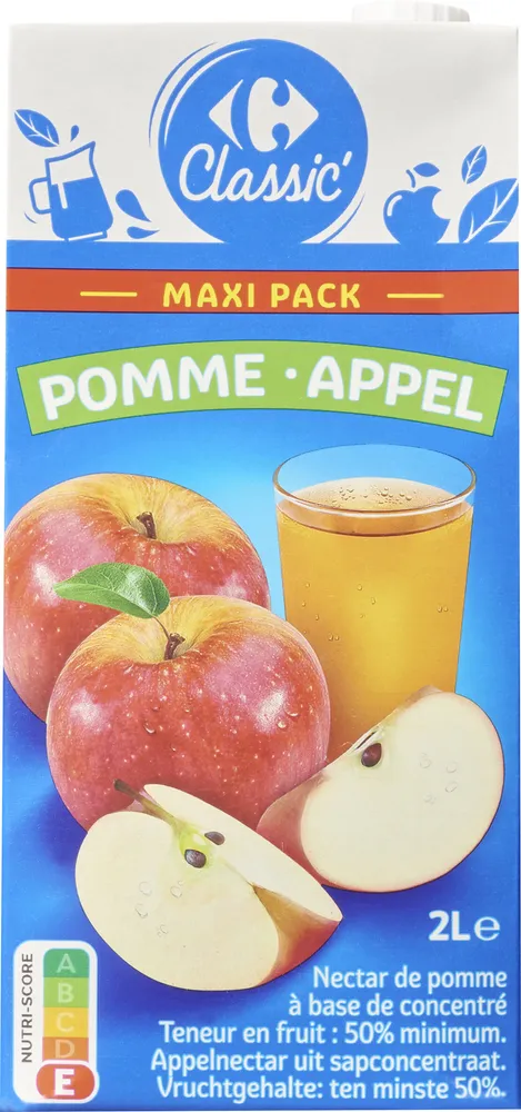 NECTAR à base de concentré POMME