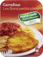 Escalope Milanaise Spaghetti à la sauce tomate