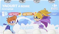 MINI YAB saveurs 4 fraise banane 4 pêche abricot