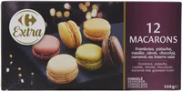 12 MACARONS framboise, pistache, vanille, citron, chocolat, caramel au beurre salé