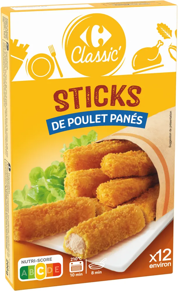 Sticks de poulet panées