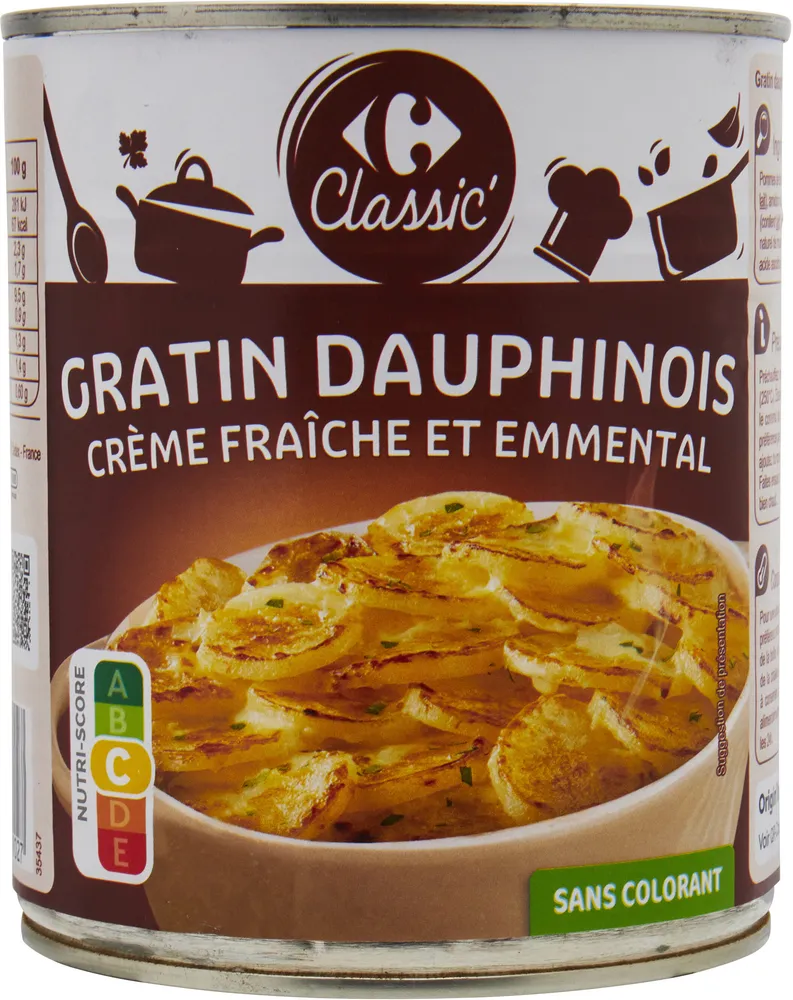 Gratin dauphinois à la crème fraîche