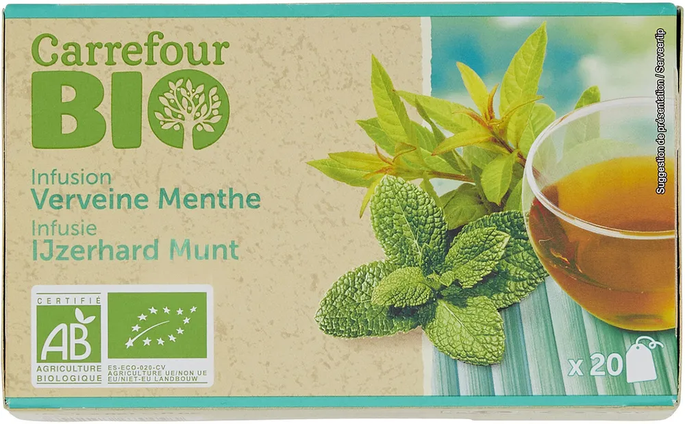 Infusion Verveine Menthe Bio Carrefour