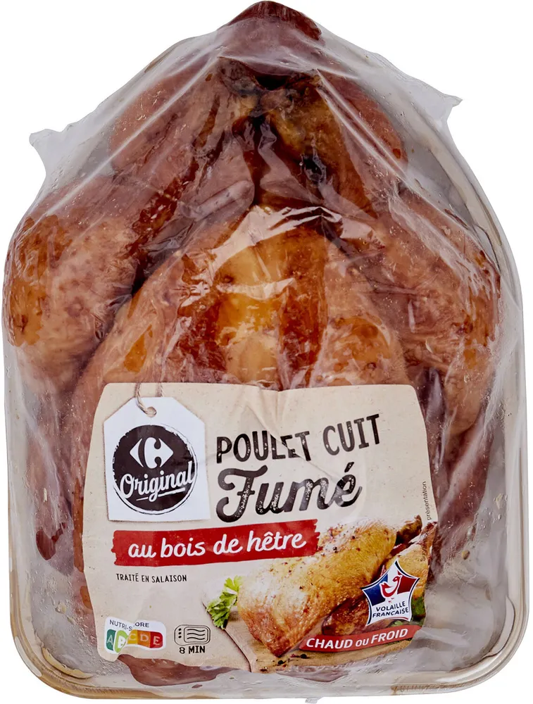 POULET CUIT FUMÉ au bois de hêtre TRAITÉ EN SALAISON