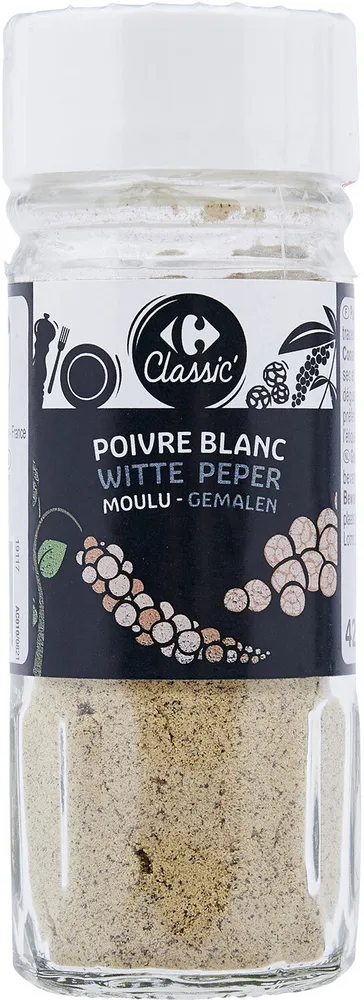Poivre blanc moulu