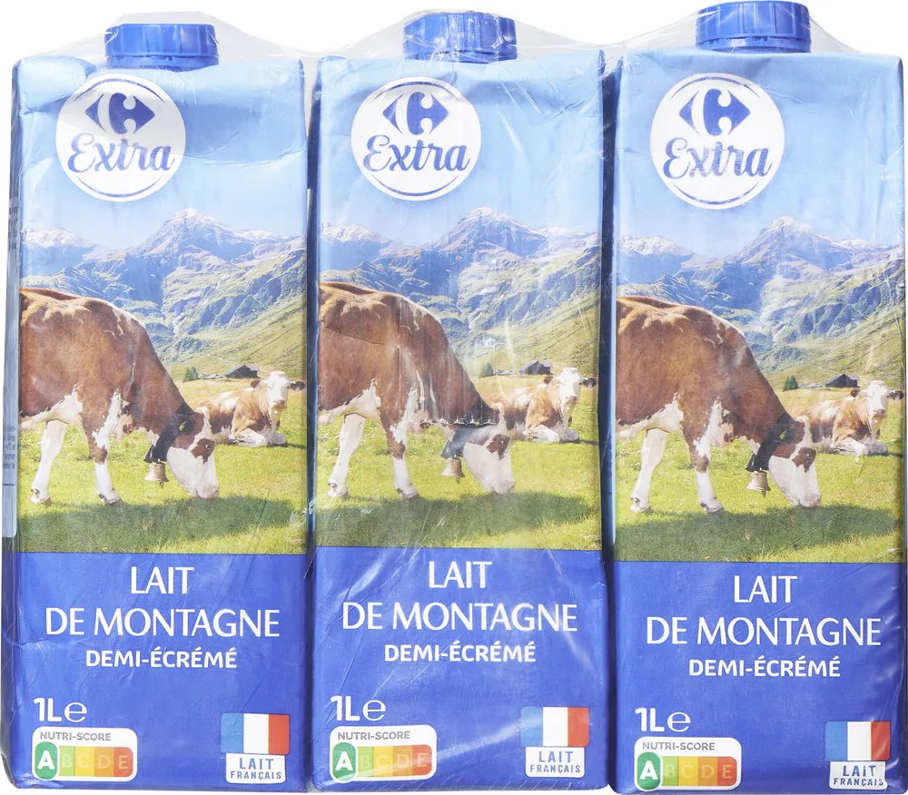 Lait demi écrémé de montagne