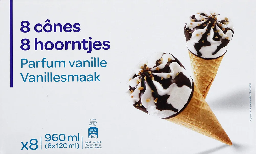 Cônes parfum vanille