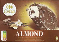 Almond Chocolat au lait et amandes, cœur vanille