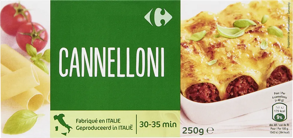 Cannelloni - Pâtes alimentaires de qualité supérieure