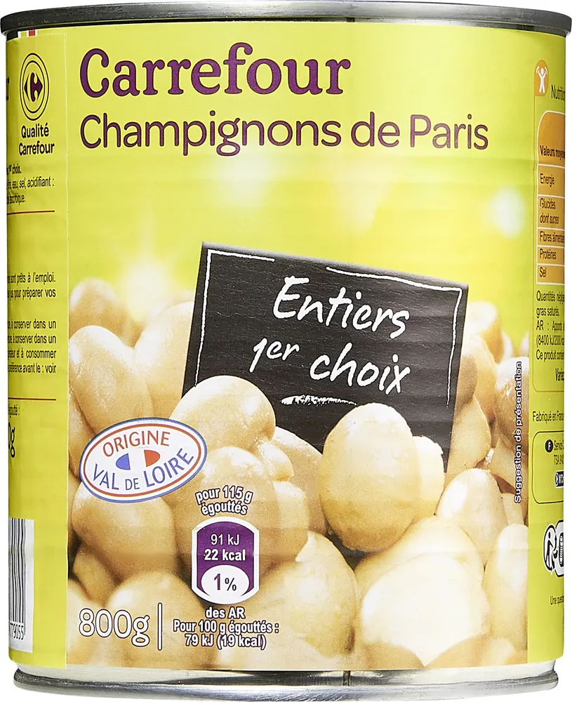 Champignons de Paris entiers