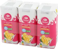 Bebida de leche y frutas tropical