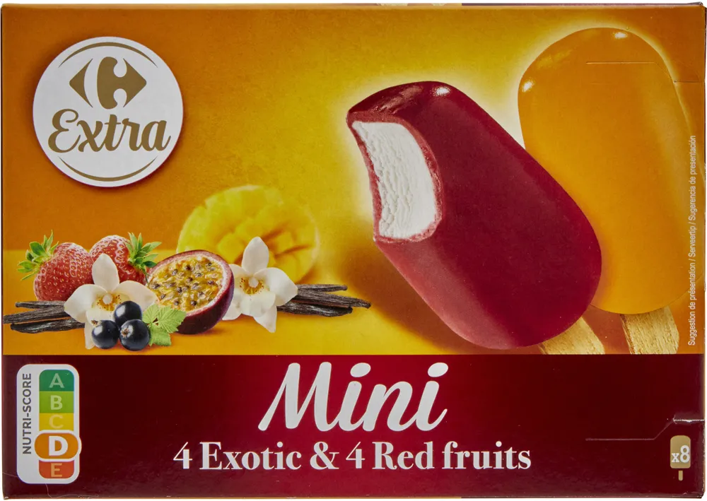 Mini 4 Exotic & 4 Red fruits