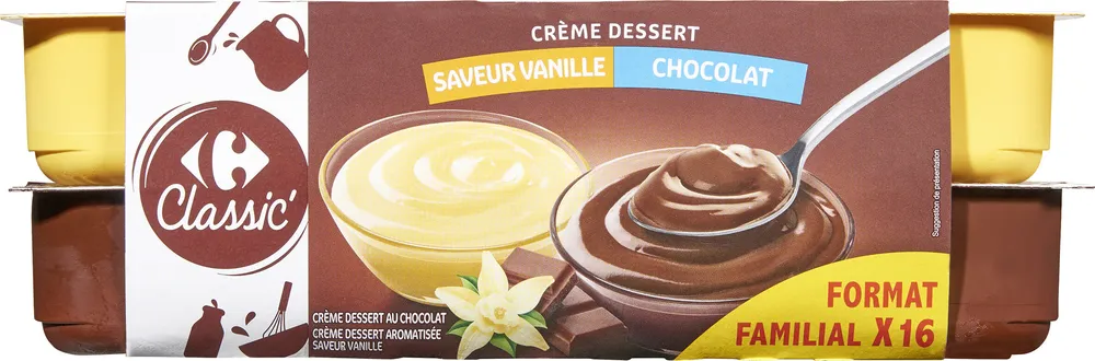 Crème dessert Saveur Vanille Chocolat