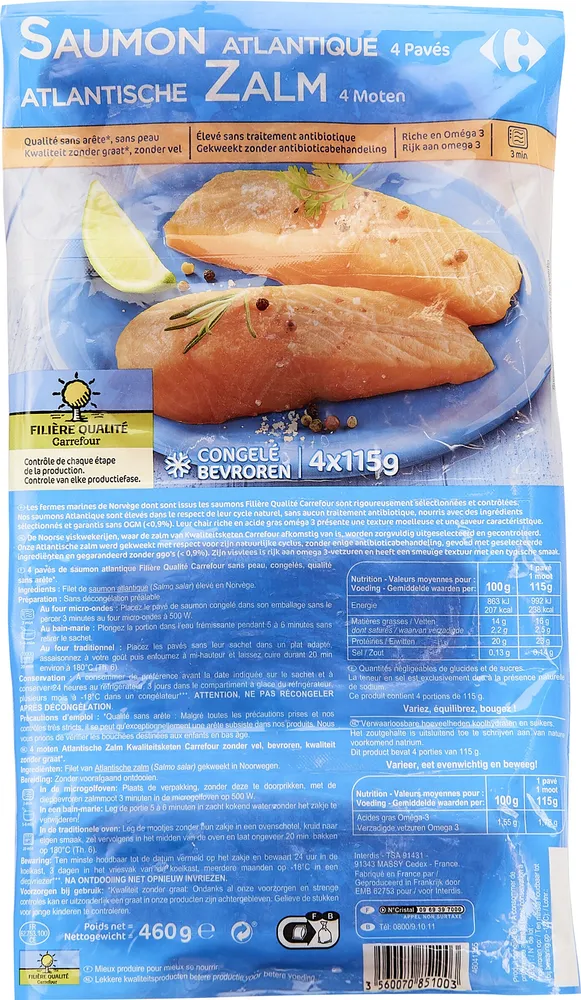 Pavé de Saumon Surgelé