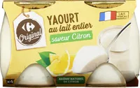 Yaourt au lait entier - saveur Citron