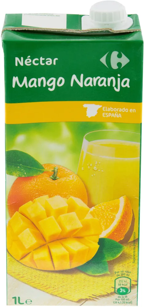 Néctar de naranja mango