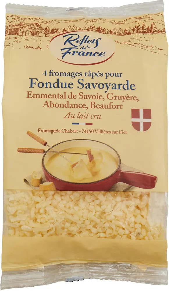 4 fromages râpés pour fondue savoyarde