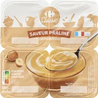 Crème dessert saveur praline