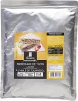 Morceaux de thon listao à l'huile de tournesol
