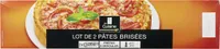 Lot de 2 pâtes brisées