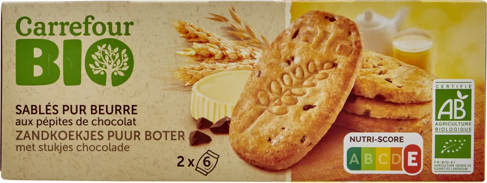 Sablés pur beurre aux pépites de chocolat