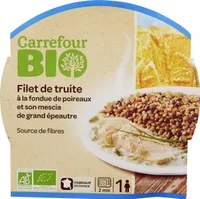 Filet de truite à la fondue de poireaux
