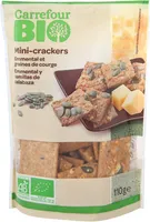 MINI CRACKERS Emmental & pipas de calabaza