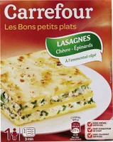 Lasagnes chèvre-épinard À L'EMMENTAL GRATINE
