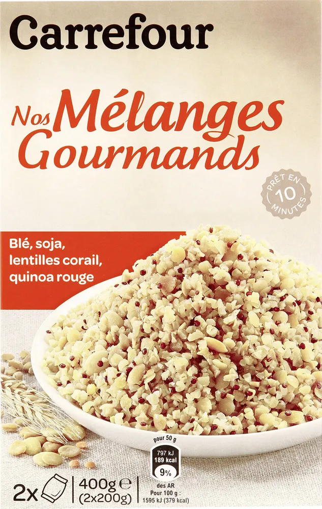 blé et lentilles soja et Quinoa