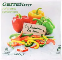Pimientos en tiras tricolor