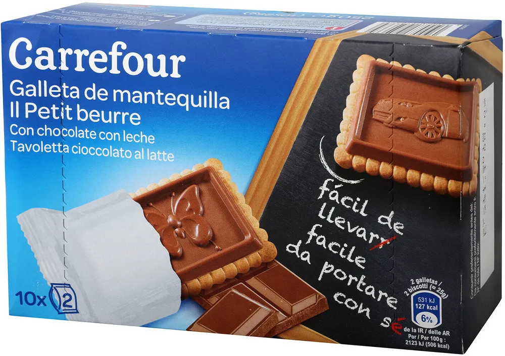 Galleta de mantequilla chocolate con leche